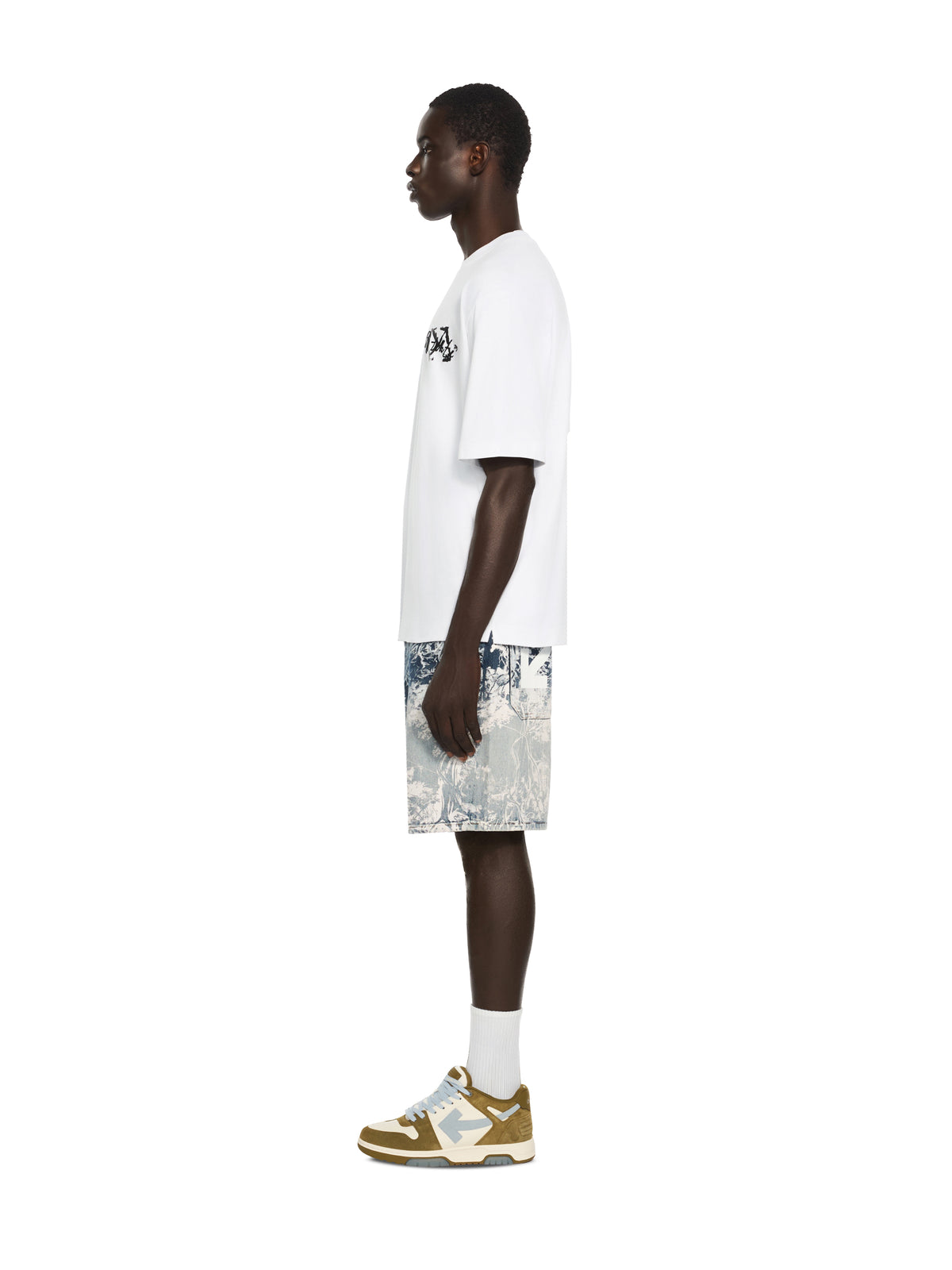 OFF WHITE City Nature Denim Shorts OMBRE BLEACH BLUE 44MYC02CF26D002