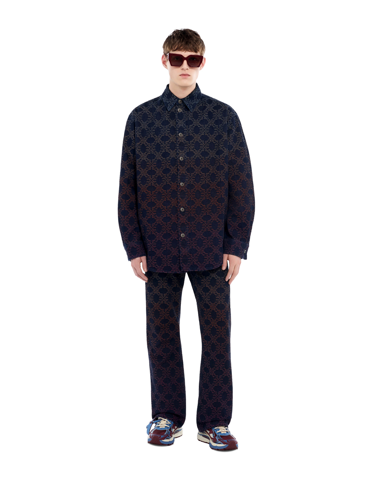 Arrow Monogram Degradé Jacquard Denim Overshirt