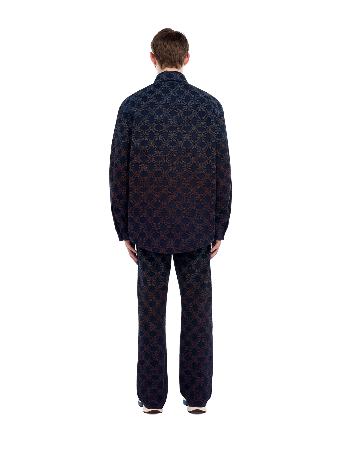 OFF WHITE Arrow Monogram Degradé Jacquard Denim Overshirt DEGRADE 44MYD060F26D001