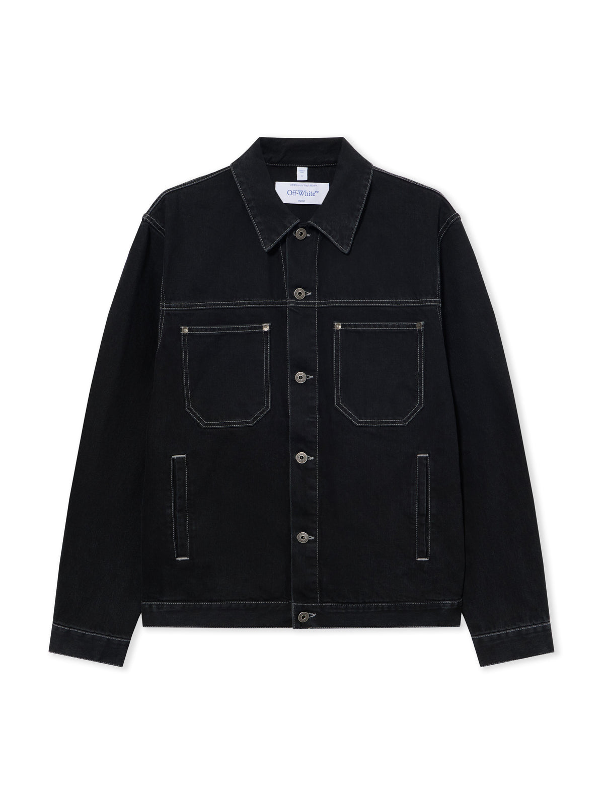 OFF WHITE Half Arrow Denim Skate Jacket STONE RAW BLACK 44MYE09QS26D001