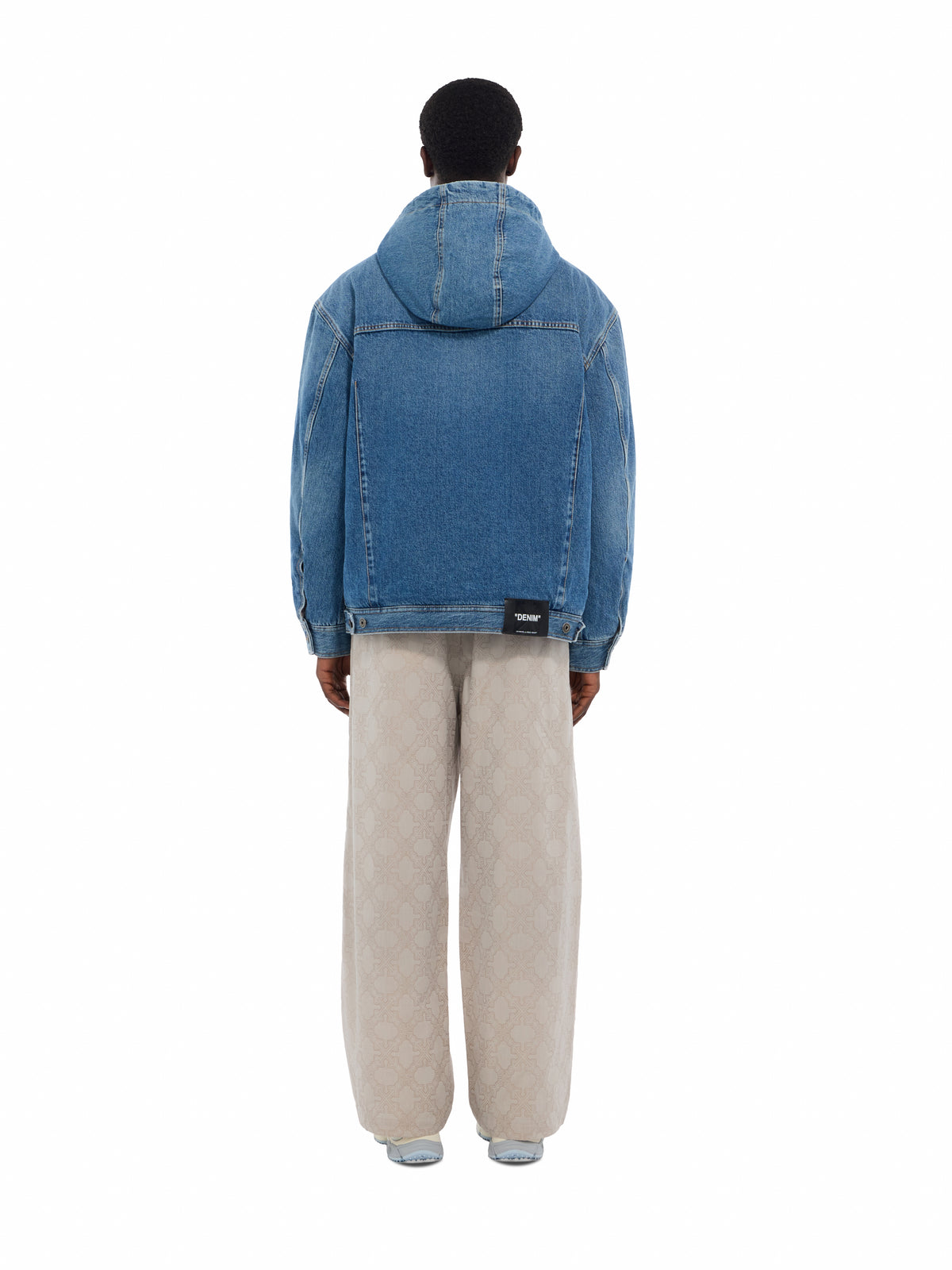 OFF WHITE Bookish Padded Denim Jacket LIGHT MEDIUM BLUE 44MYE09SF26D002