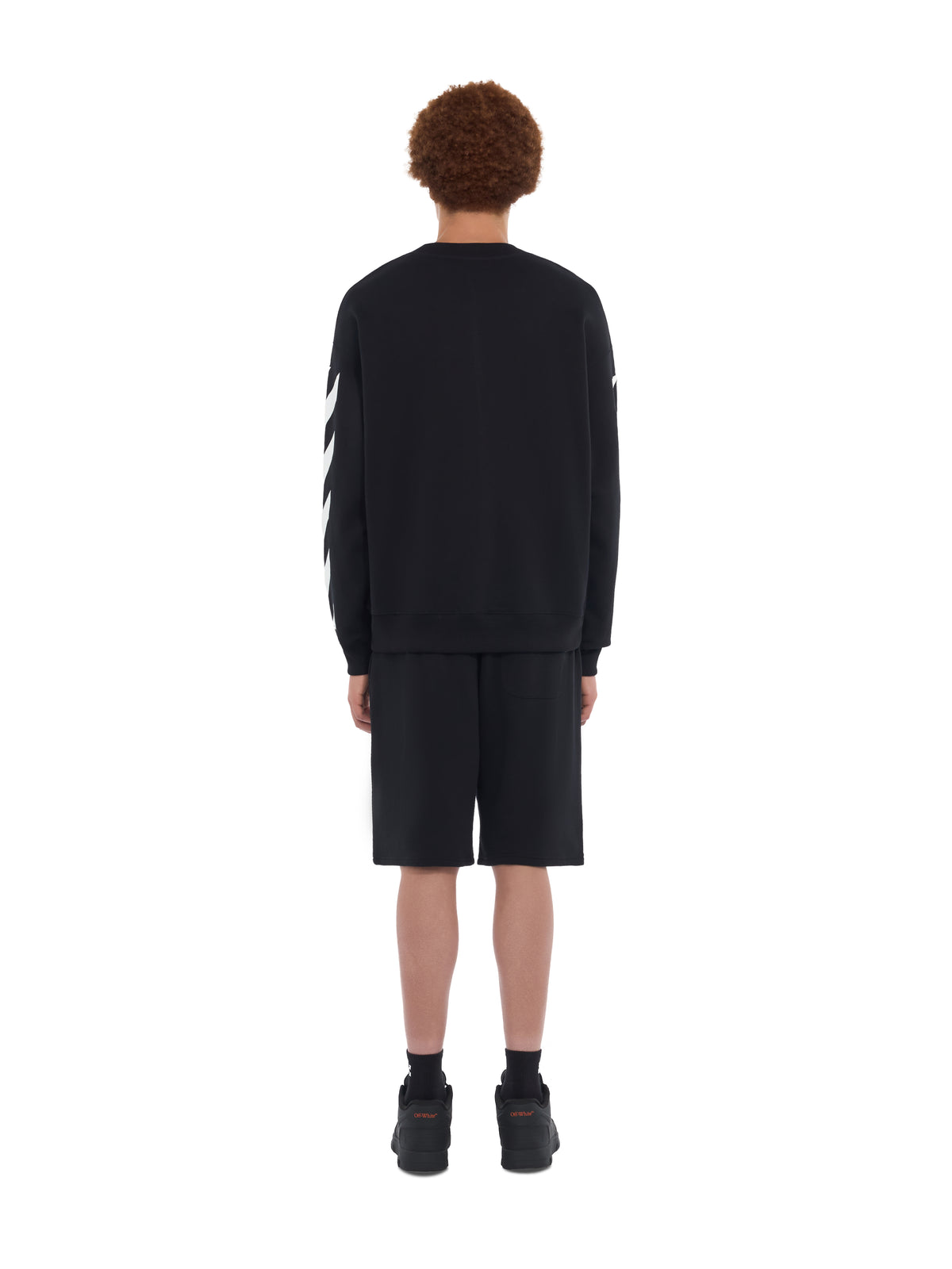OFF WHITE Globe Logo Shorts BLACK 44OWOS26B084