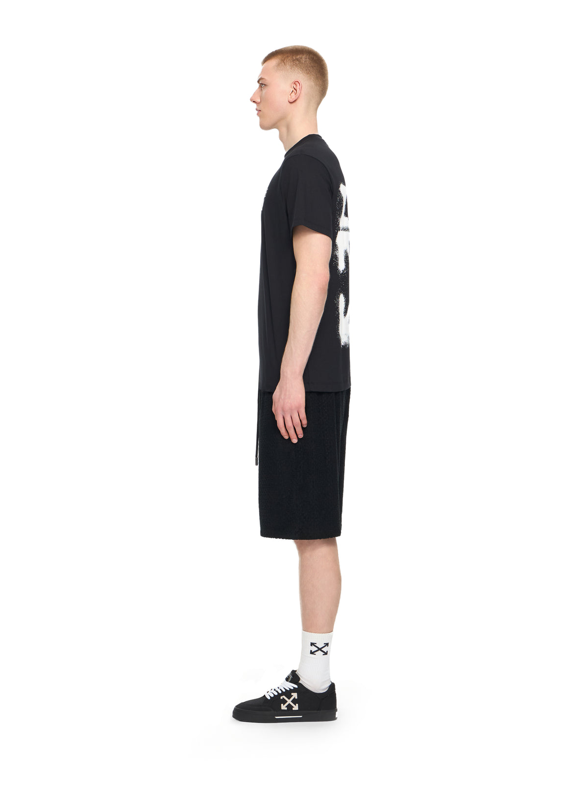 OFF WHITE Slim Fit Graphic S/S T-Shirt BLACK 44OWOS26T061
