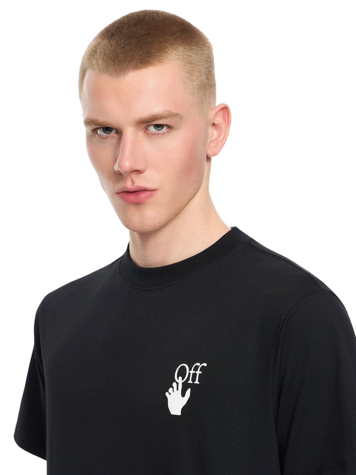 OFF WHITE Slim Fit Graphic S/S T-Shirt BLACK 44OWOS26T061