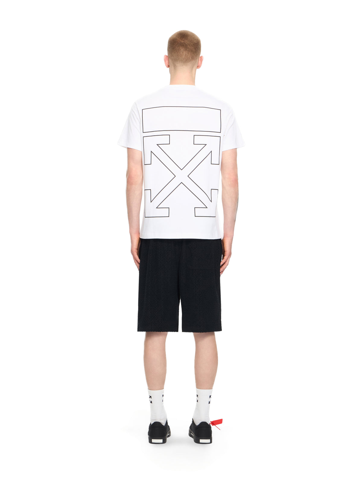 OFF WHITE Slim Fit Outlined Signature S/S T-Shirt WHITE 44OWOS26T063