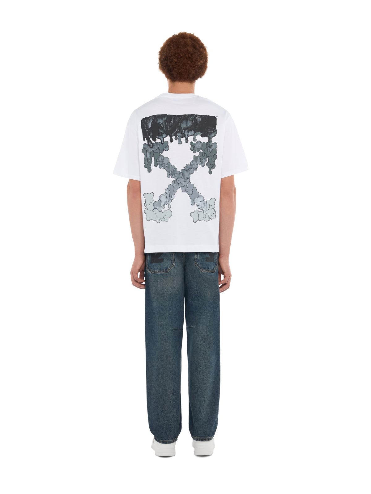 OFF WHITE Dripping Arrow Skate T-Shirt WHITE 44OWOS26T079