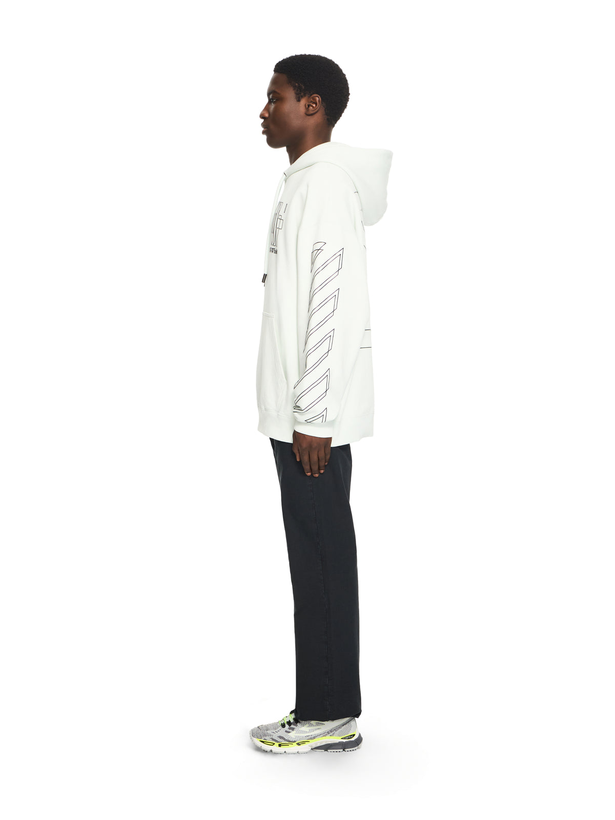 OFF WHITE Half Arrow Slim Relaxed Pants BLACK 44XCE04JS26F003