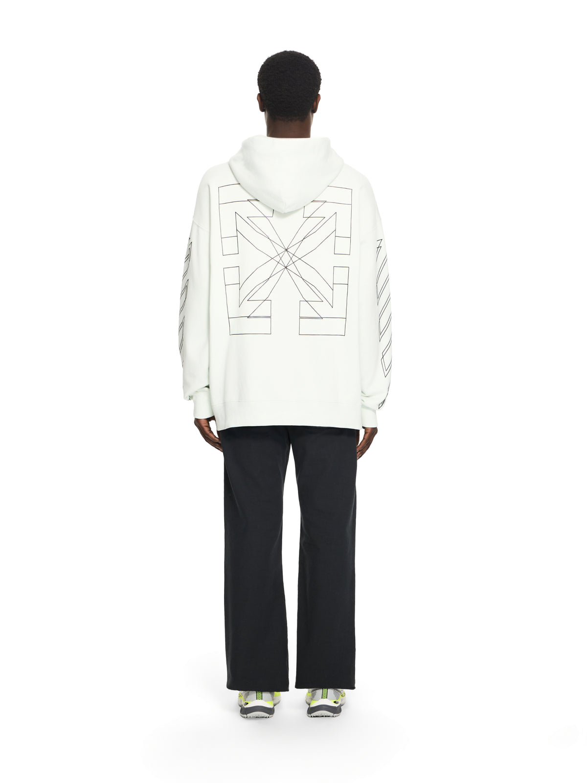 OFF WHITE Half Arrow Slim Relaxed Pants BLACK 44XCE04JS26F003
