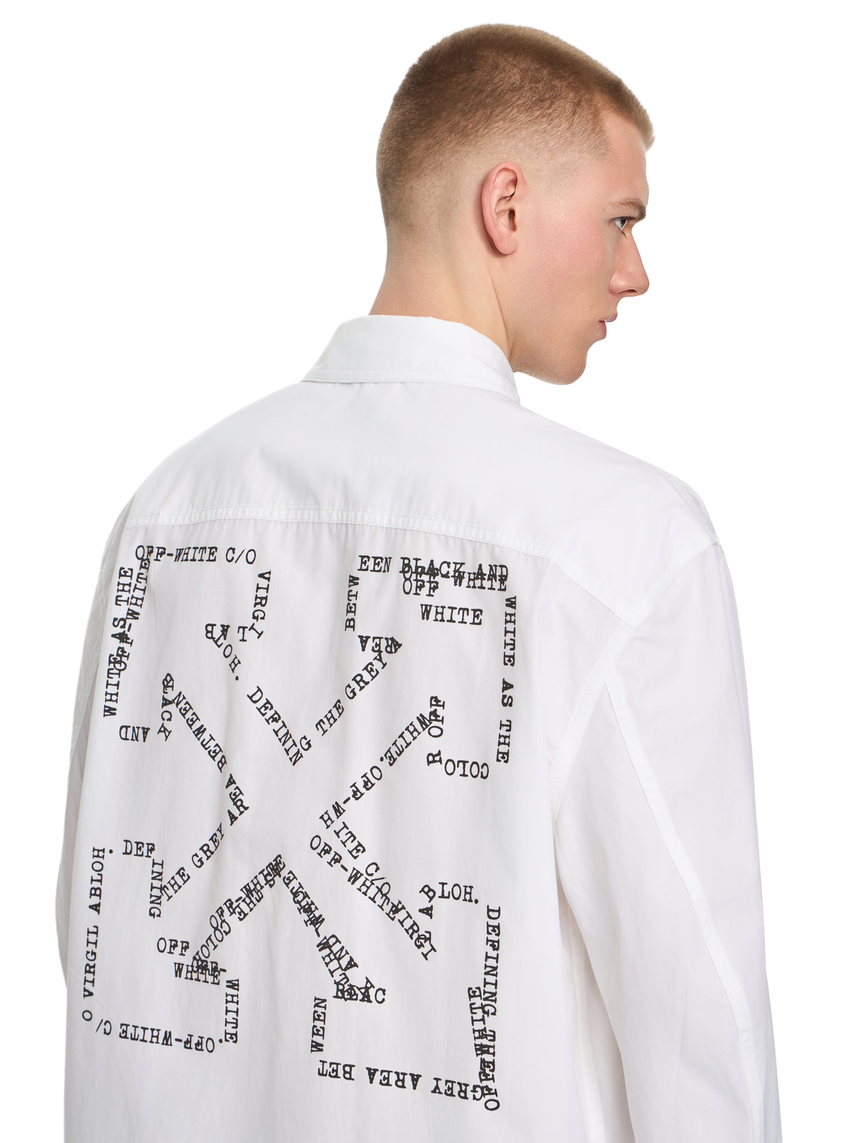 OFF WHITE Type Arrow Poplin Overshirt WHITE 44XGE04VS26F001