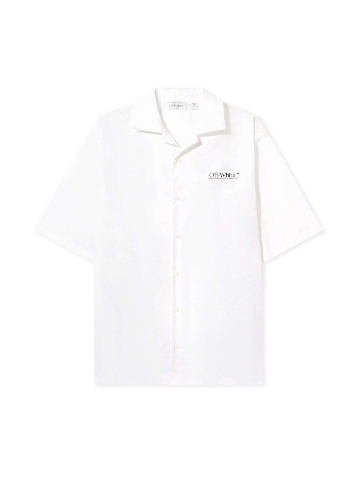 OFF WHITE Circle Off Bowling Shirt WHITE 44XGG01FS26F006