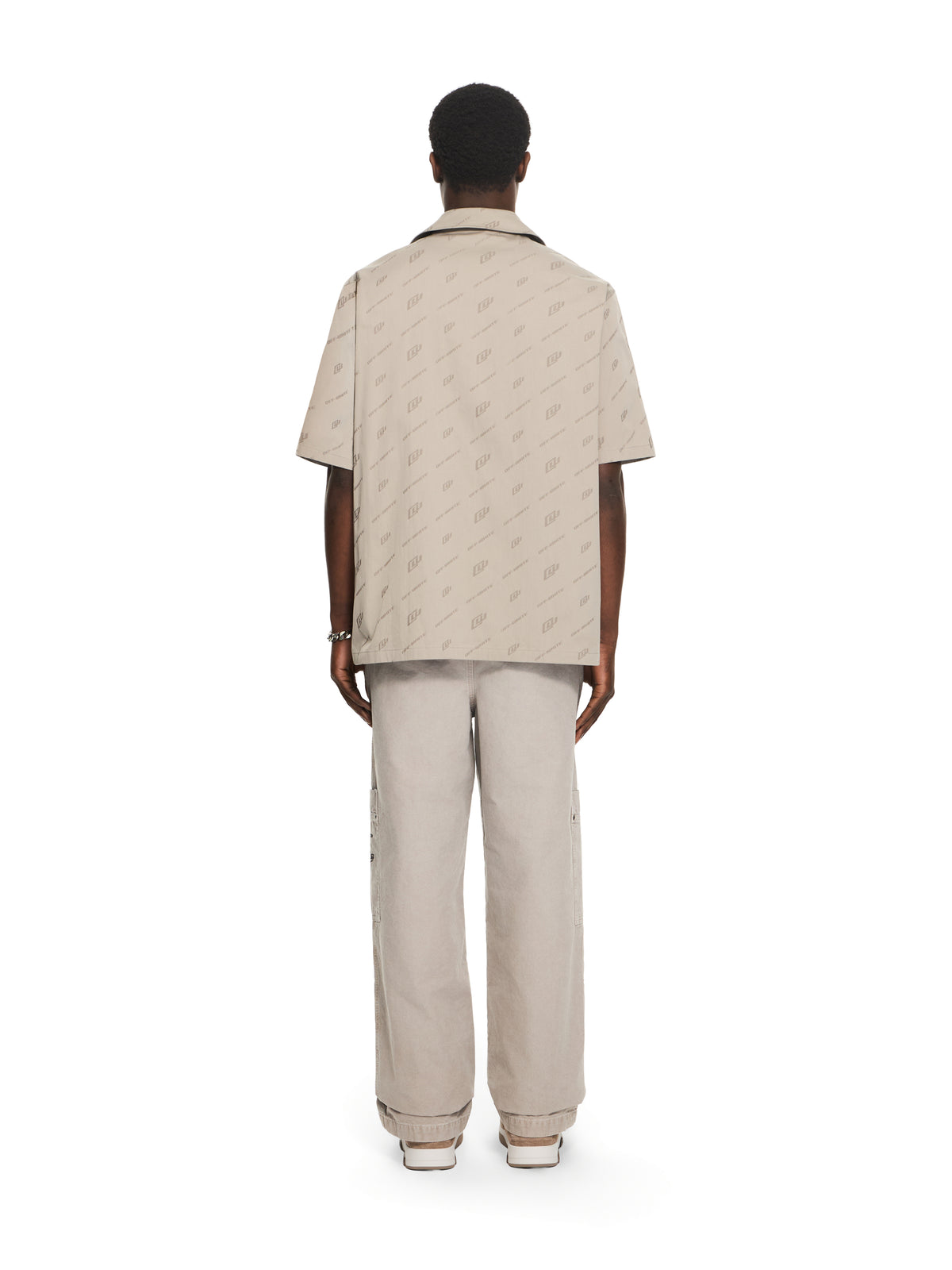 OFF WHITE OWR Jacquard Bowling Shirt STONE 44XGG01FS26F008