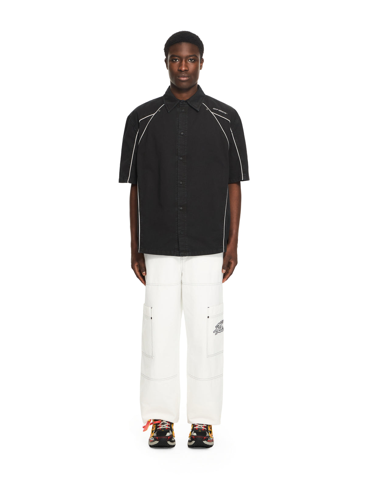 Garment-Dyed Sporty Bowling Shirt