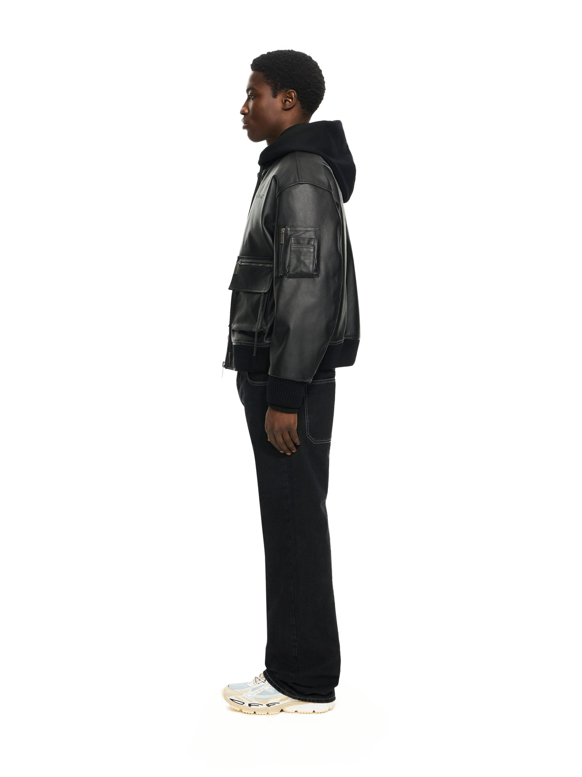 OFF WHITE Book Fleece Hoodie Bomber BLACK 44XJA13SS26L001
