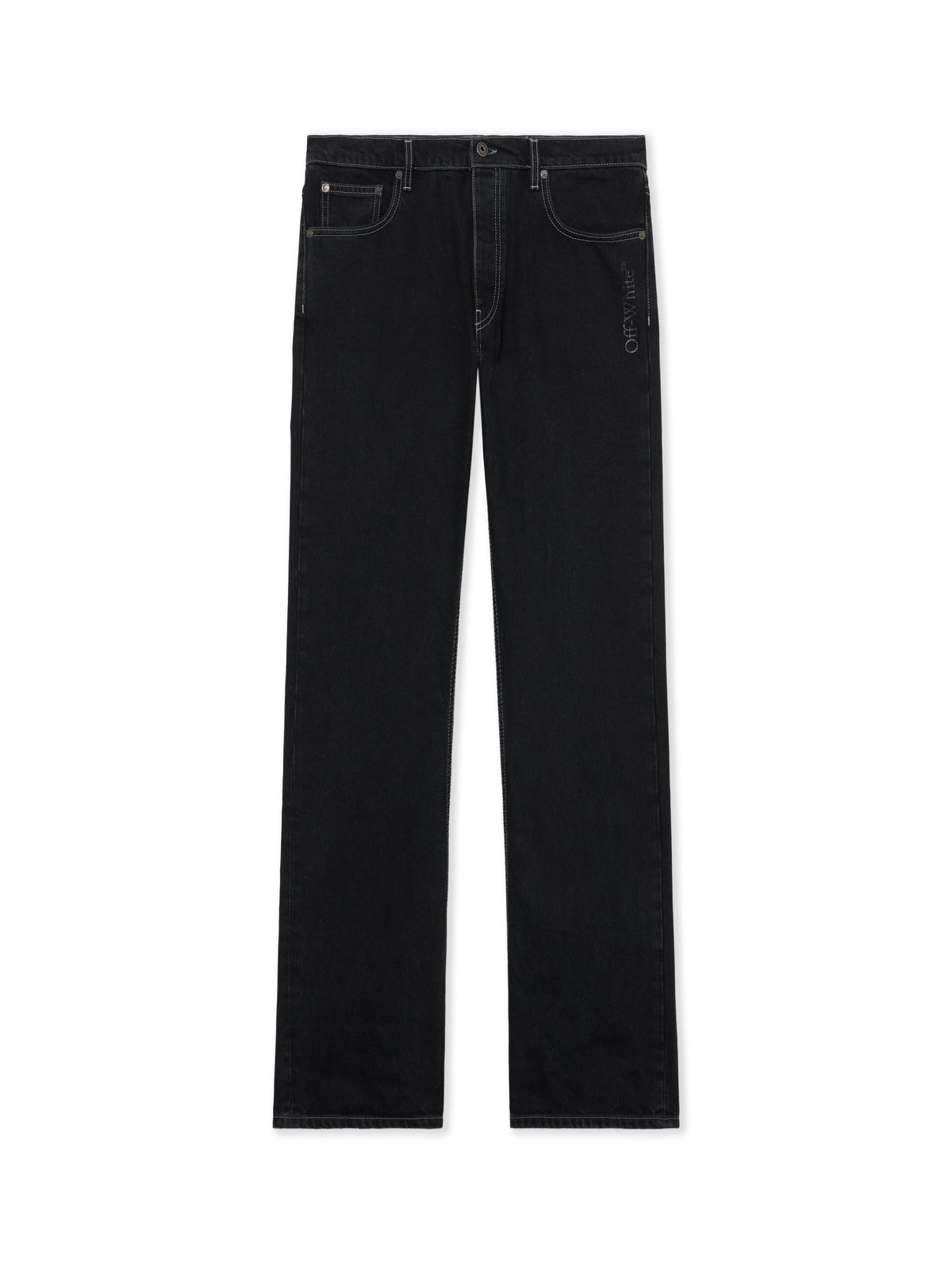 OFF WHITE Half Arrow Slim Relaxed Jeans STONE RAW BLACK 44XYA18JS26D001