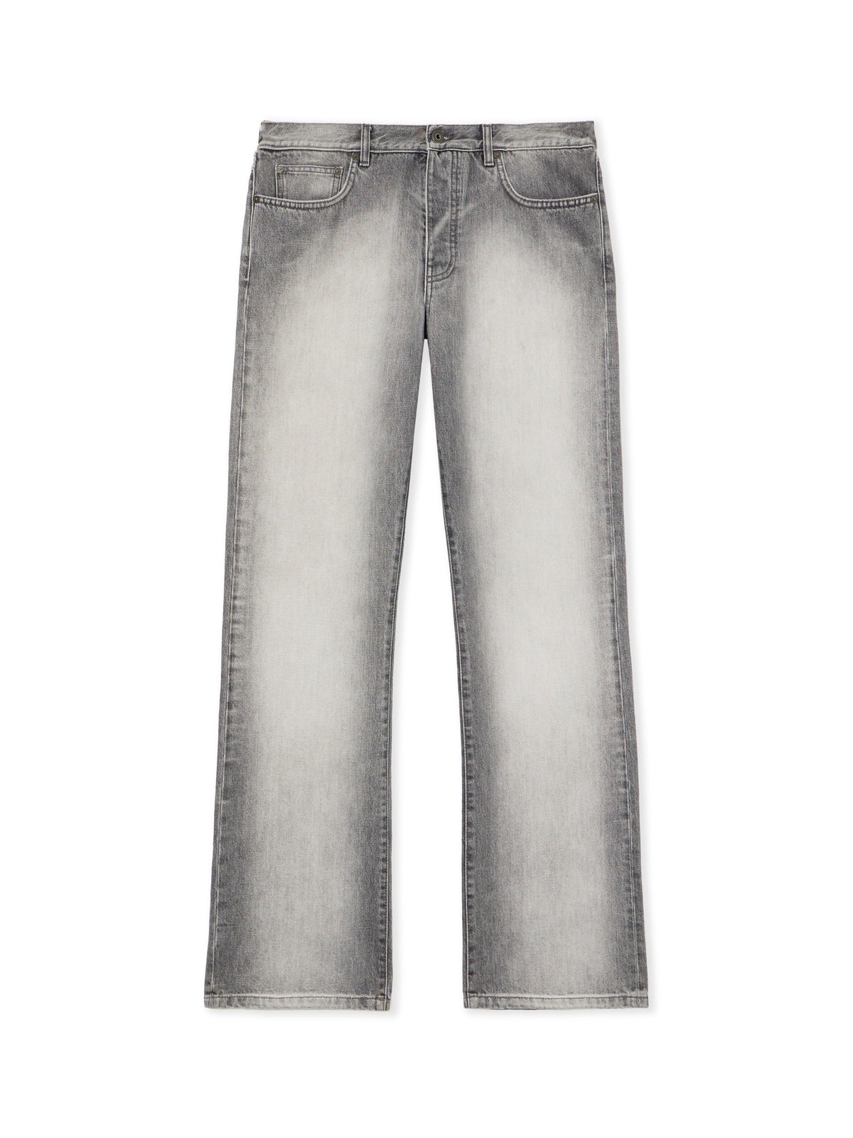 OFF WHITE Diagonal Embroidery Slim Relaxed Jeans SUN-FADED GREY 44XYA18JS26D003