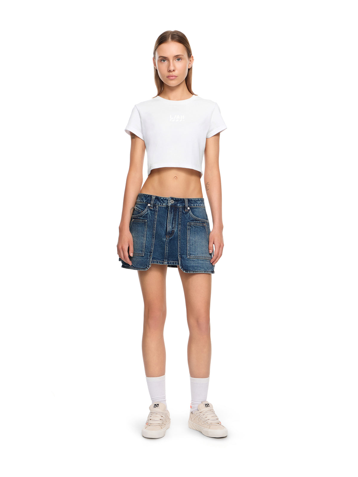 L/AB Basic Ribbed Logo T-Shirt