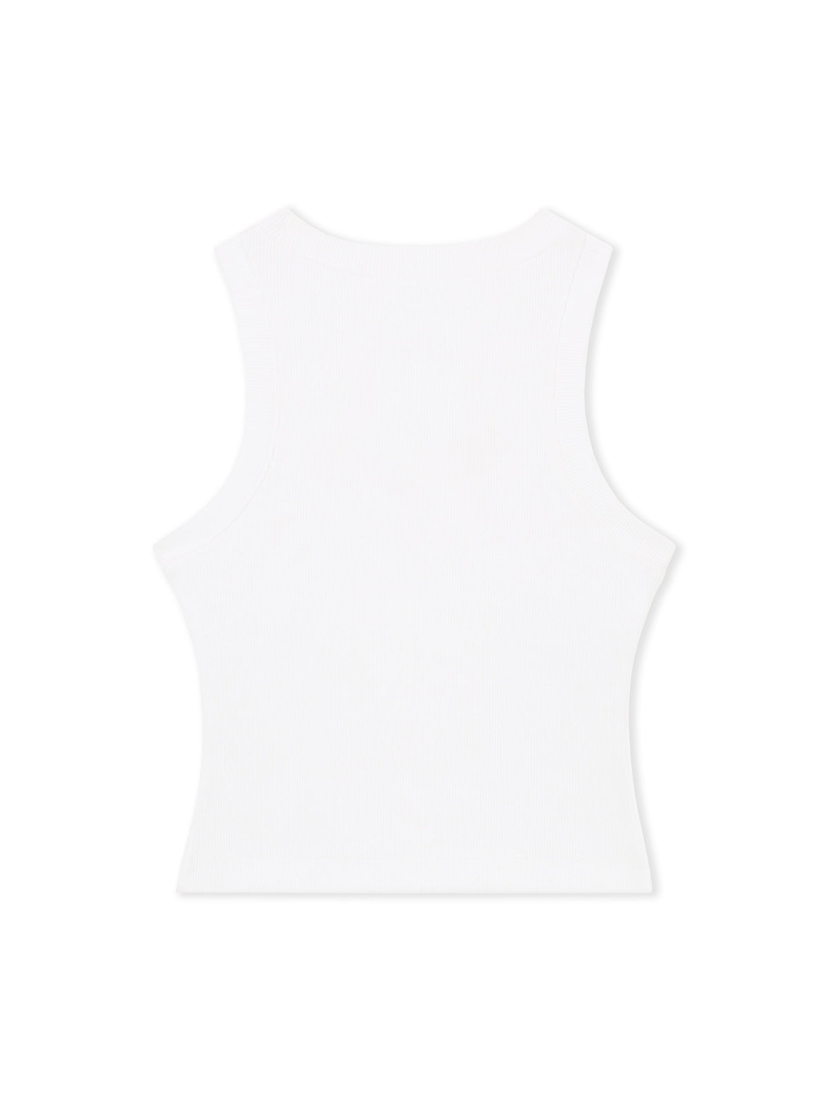 LAB L/AB Ribbed Crop Tank Top Bright White LABF2639A00033T
