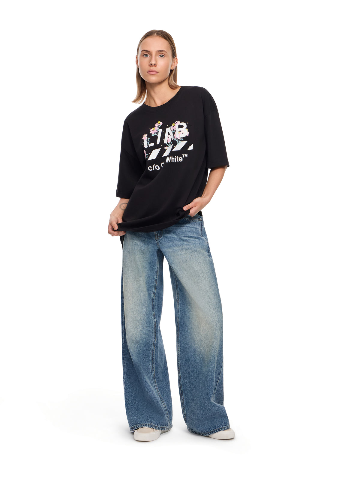 L/AB Floral Diagonal Skate T-Shirt