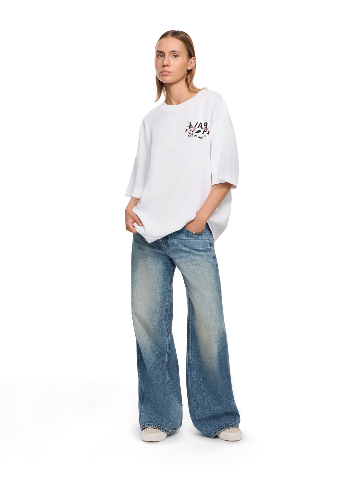 L/AB Floral Logo Skate T-Shirt