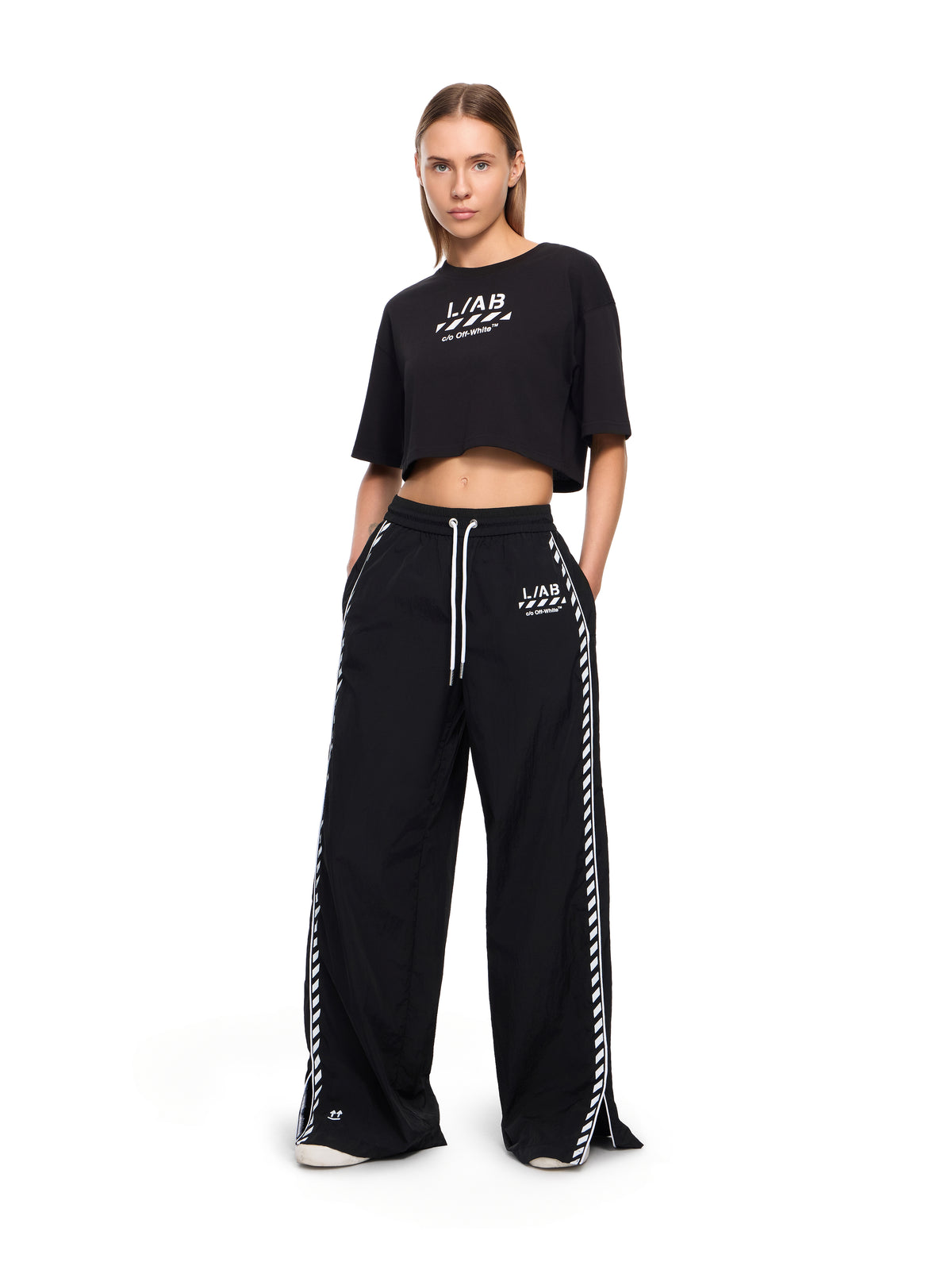 L/AB Split Hem Diagonal Track Pants