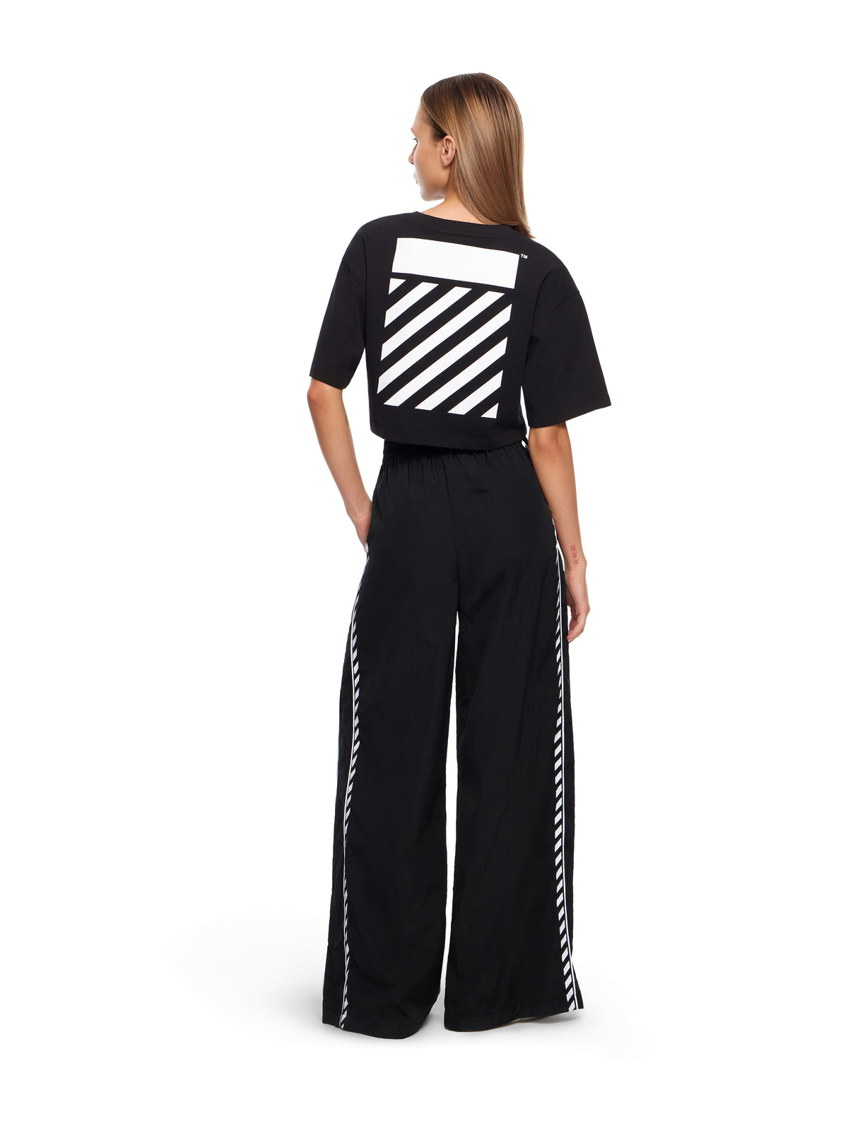 LAB L/AB Split Hem Diagonal Track Pants Black Night LABF2639H00057T