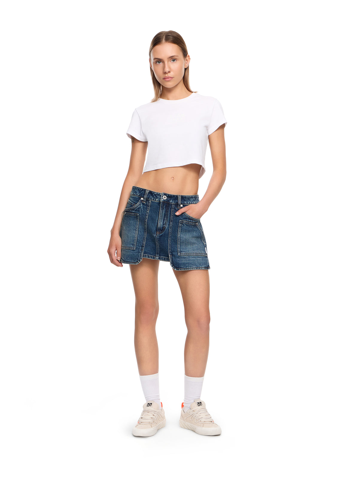 L/AB Cargo Denim Skirt