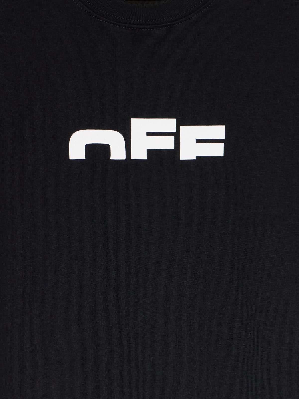 OFF WHITE Type Logo Logo T-Shirt BLACK - WHITE OBAA002F25JER002