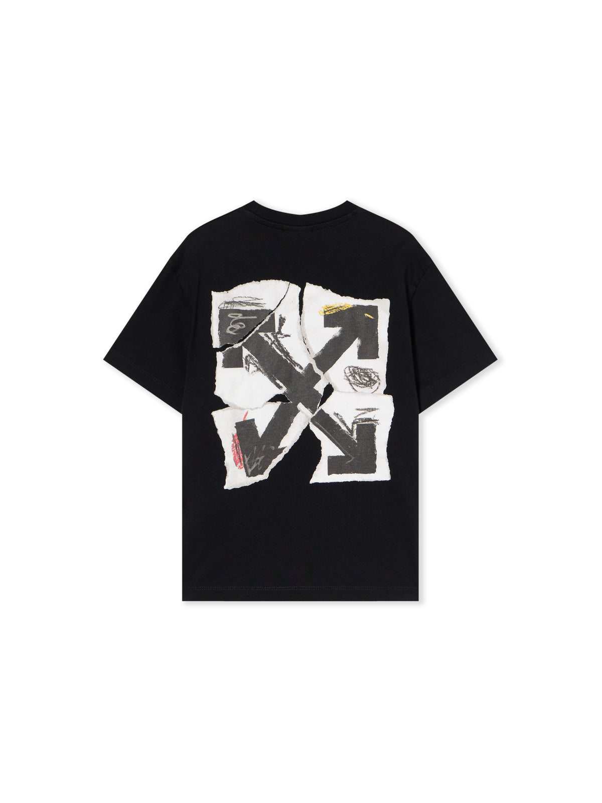 OFF WHITE Arrow Collage Logo T-Shirt BLACK - WHITE OBAA002F25JER004