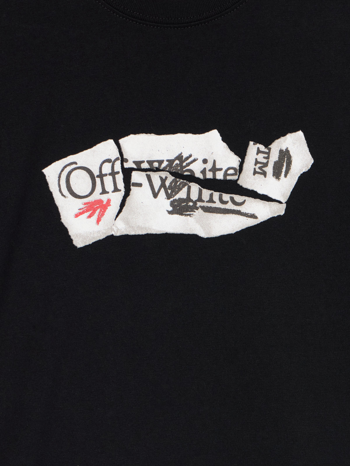 OFF WHITE Arrow Collage Logo T-Shirt BLACK - WHITE OBAA002F25JER004