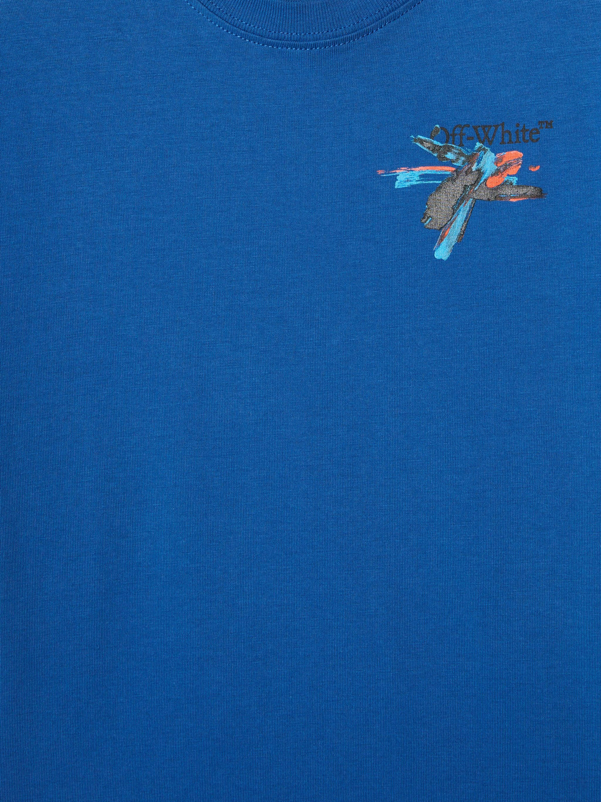 OFF WHITE Arrow Acrylic Tee S/S BLUE OBAA002S25JER00D