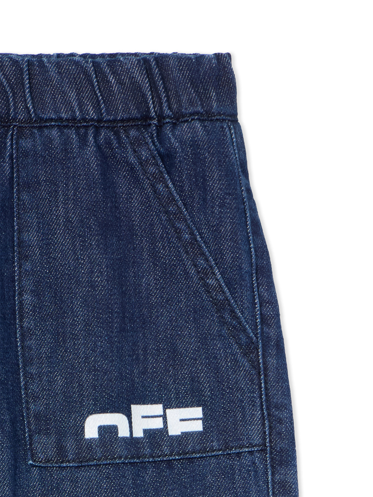 OFF WHITE Type Logo Denim Logo Pants INDIGO - WHITE OBAX001F25DEN001