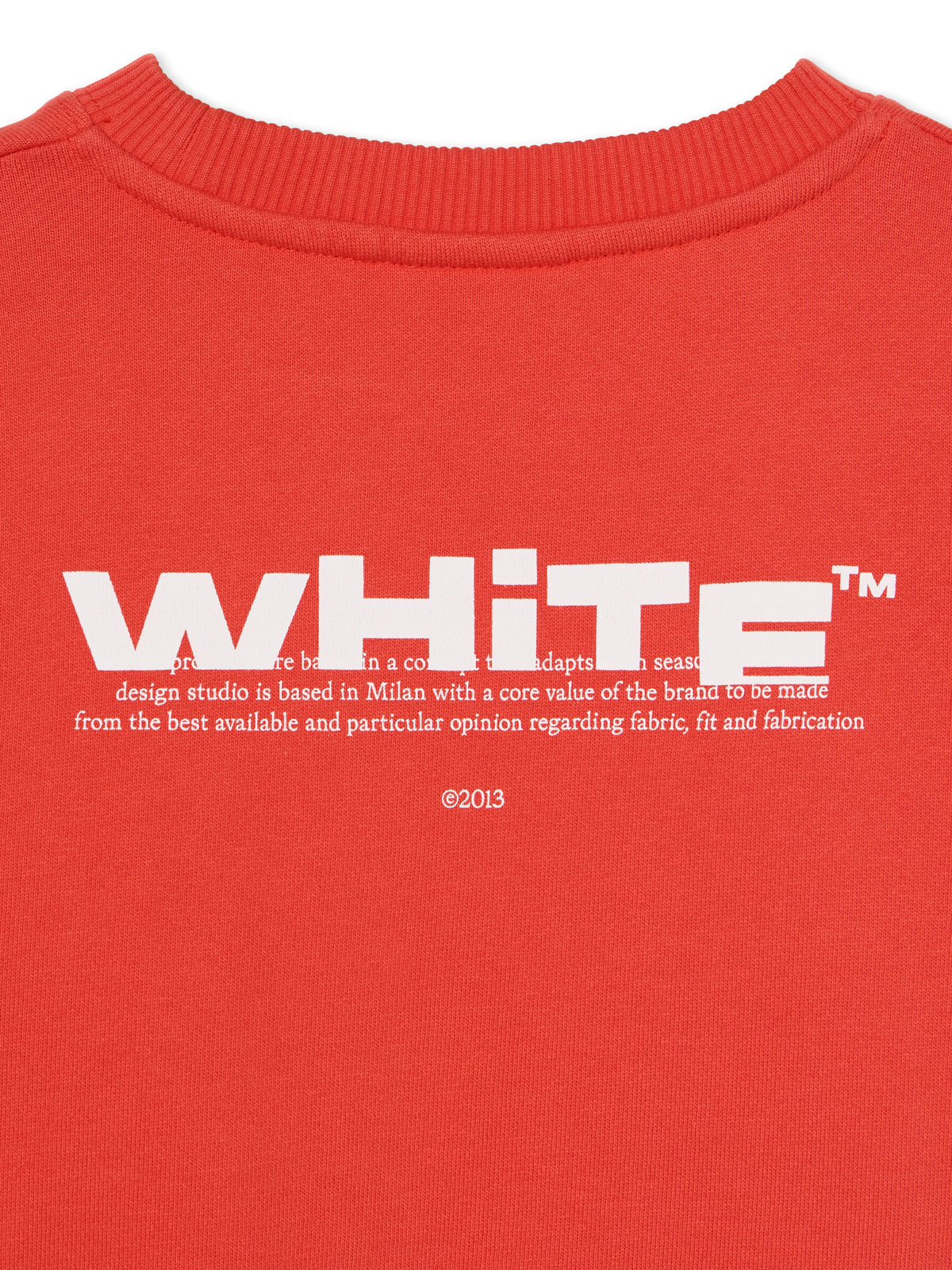 OFF WHITE Type Logo Crewneck Logo Sweatshirt RED - WHITE OBBA001F25FLE002