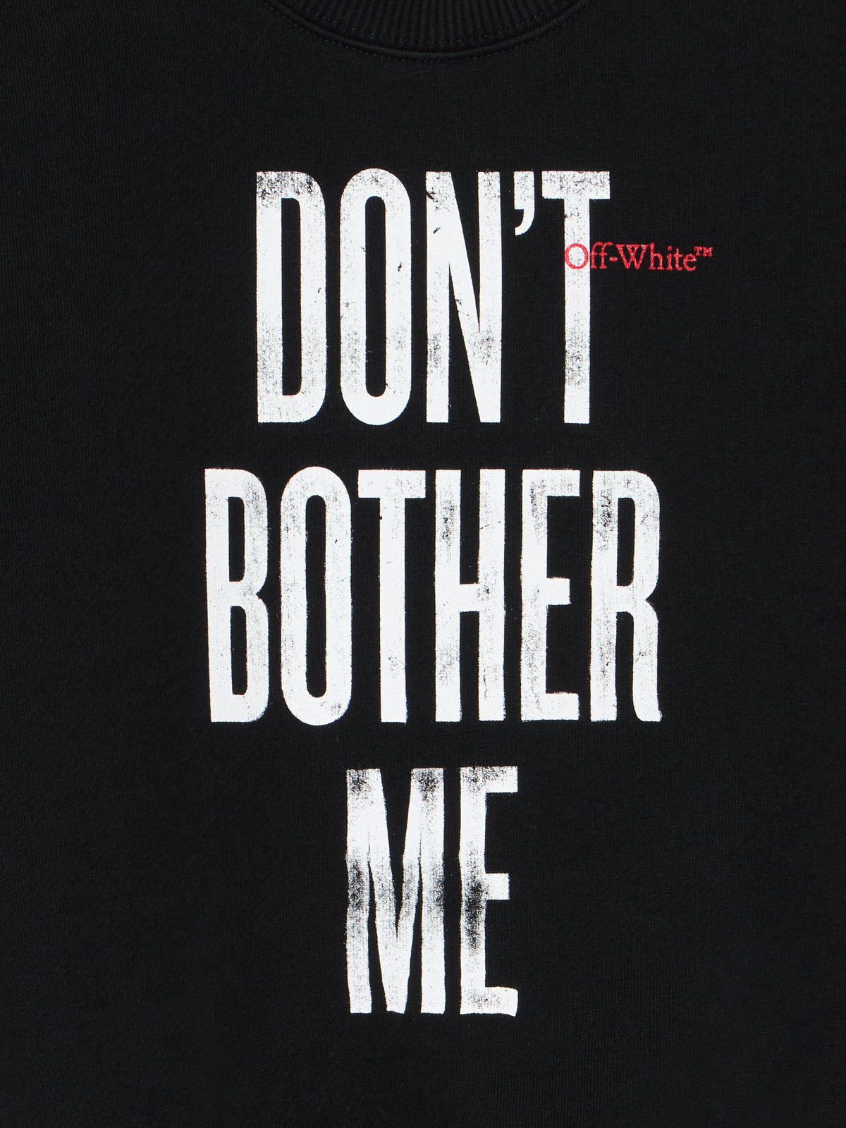 OFF WHITE Quote Crewneck Sweatshirt BLACK - RED OBBA001F25FLE006