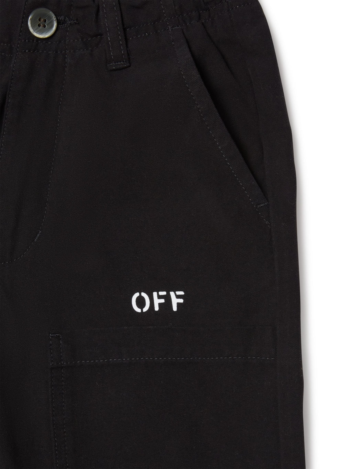 OFF WHITE Off Stamp Clear Worker Pant BLACK OBCA007F24FAB001