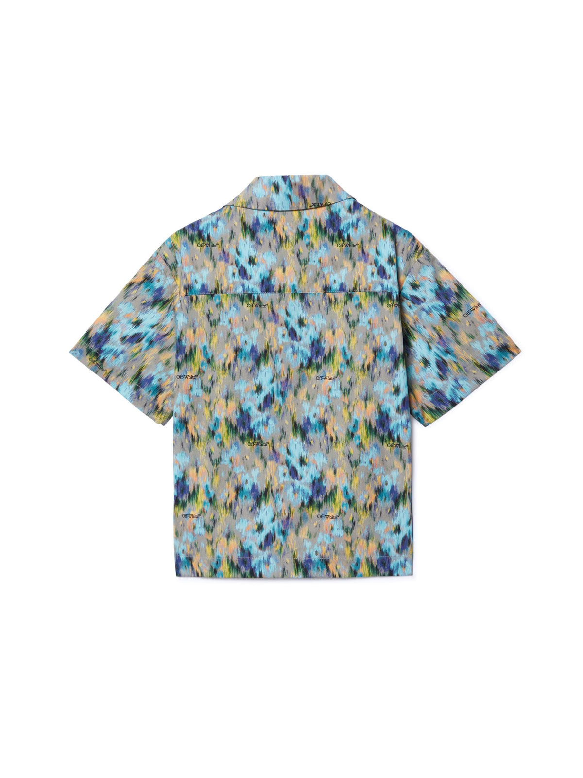 OFF WHITE All Over Watercolor Shirt S/S BLUE OBGA002S25FAB001