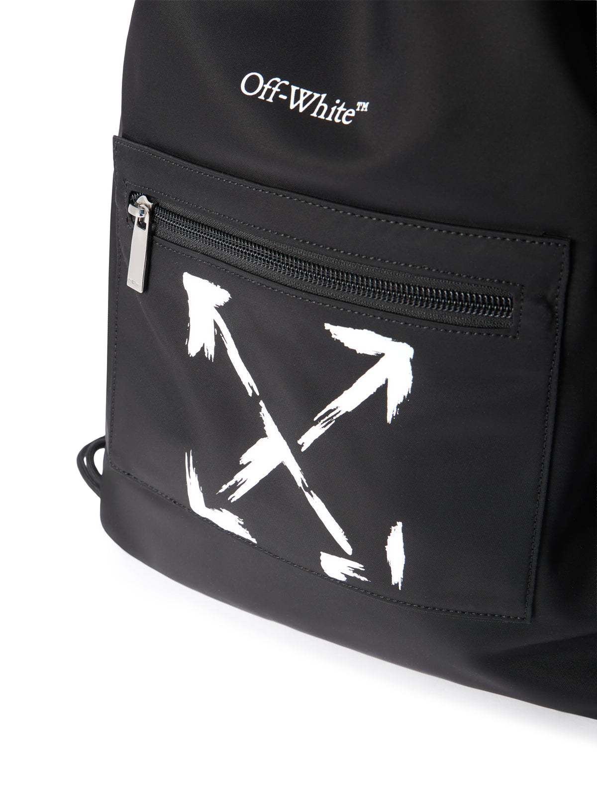 OFF WHITE Arrow Paint Drawstring BLACK OBNB005S26FAB001