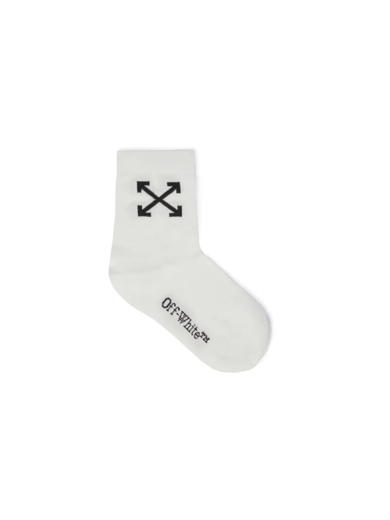 OFF WHITE Arrow Mid-Height Socks WHITE OBRA004S25KNI001