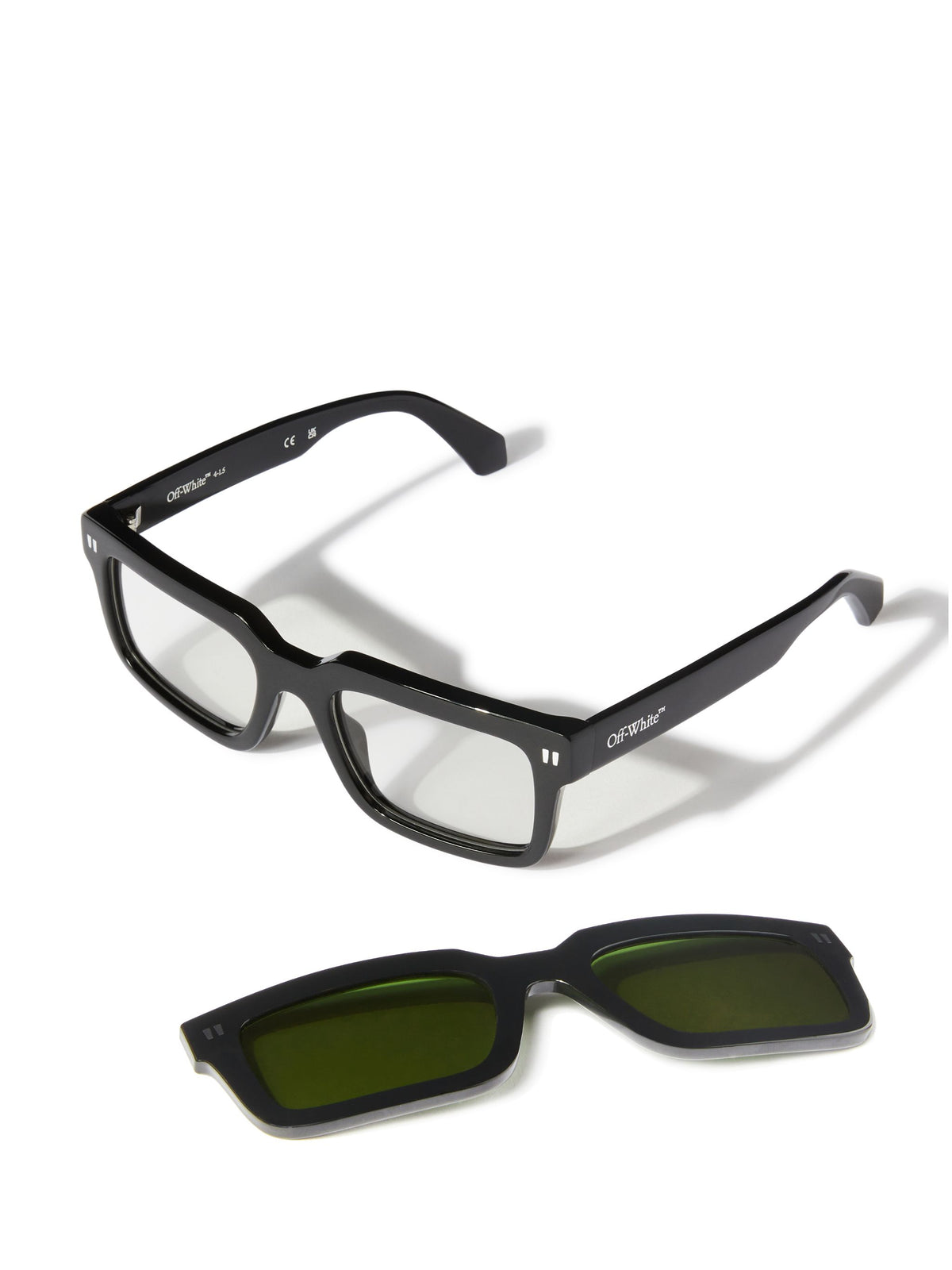 OFF WHITE Clip On2 Sunglasses BLACK OERI130C99PLA001