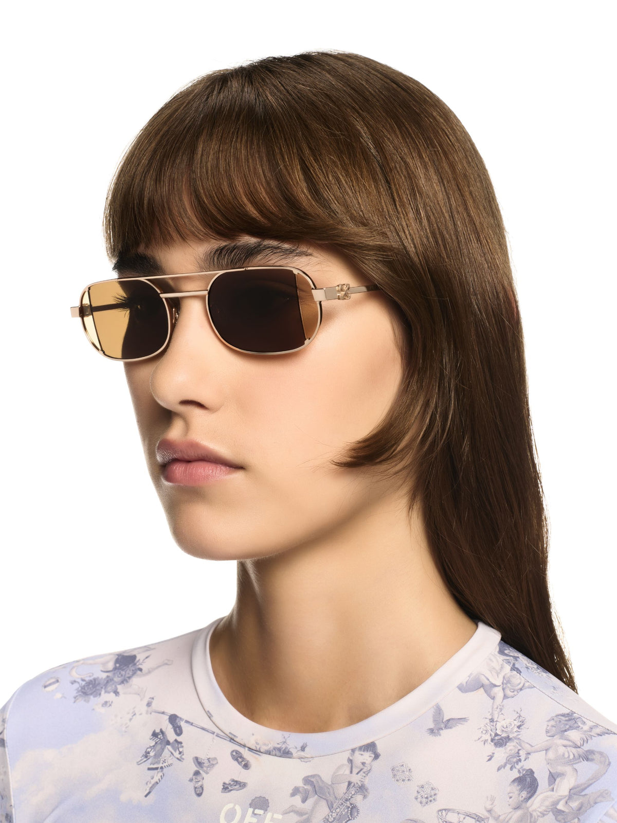 OFF WHITE Lynn Sunglasses GOLD OERI14HS25MET001