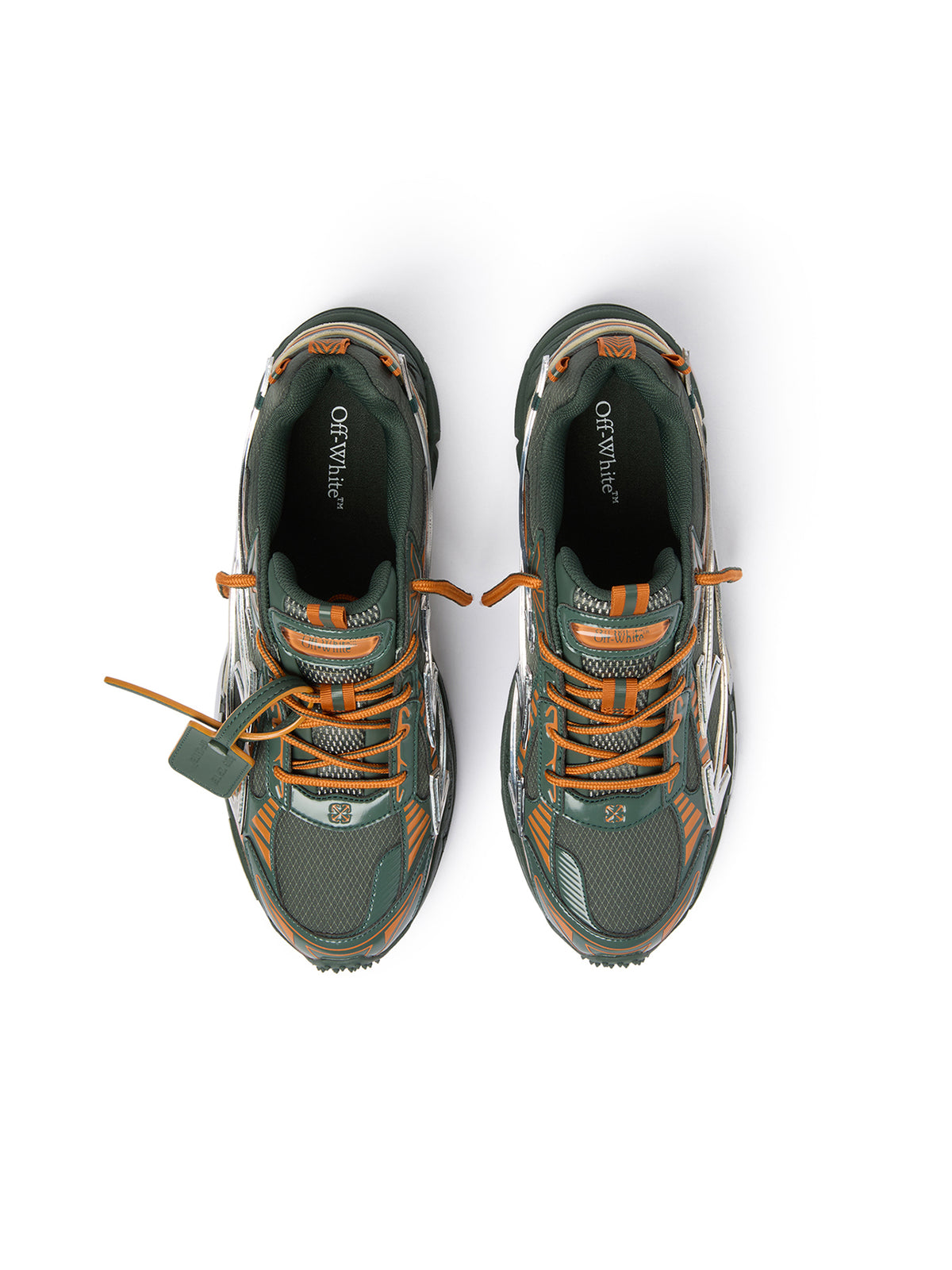 OFF WHITE Be Right Back Sneakers GREEN/SILVER OF05751310