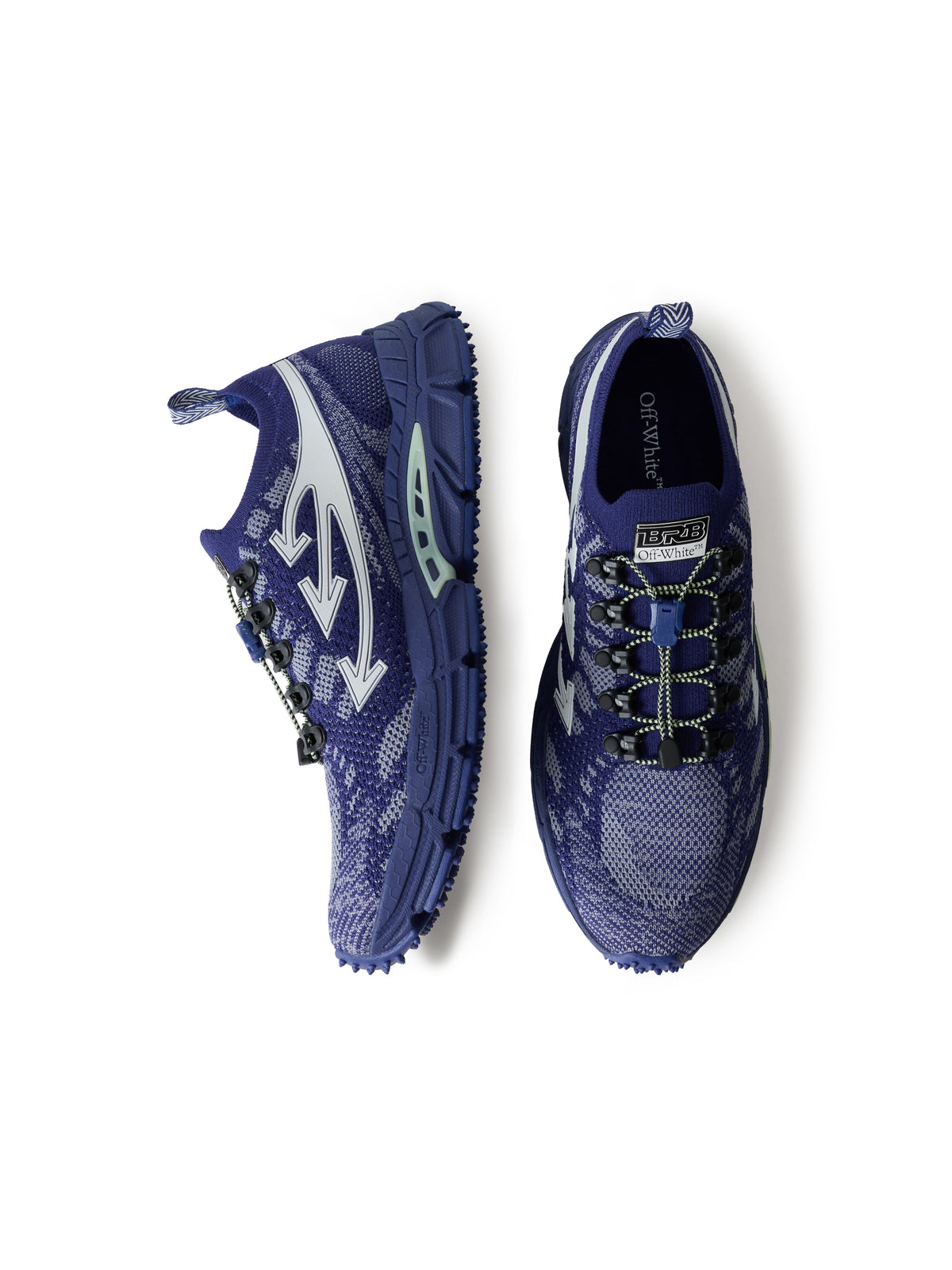 OFF WHITE Be Right Back Knit Sneakers BLUE/WHITE OF05755430