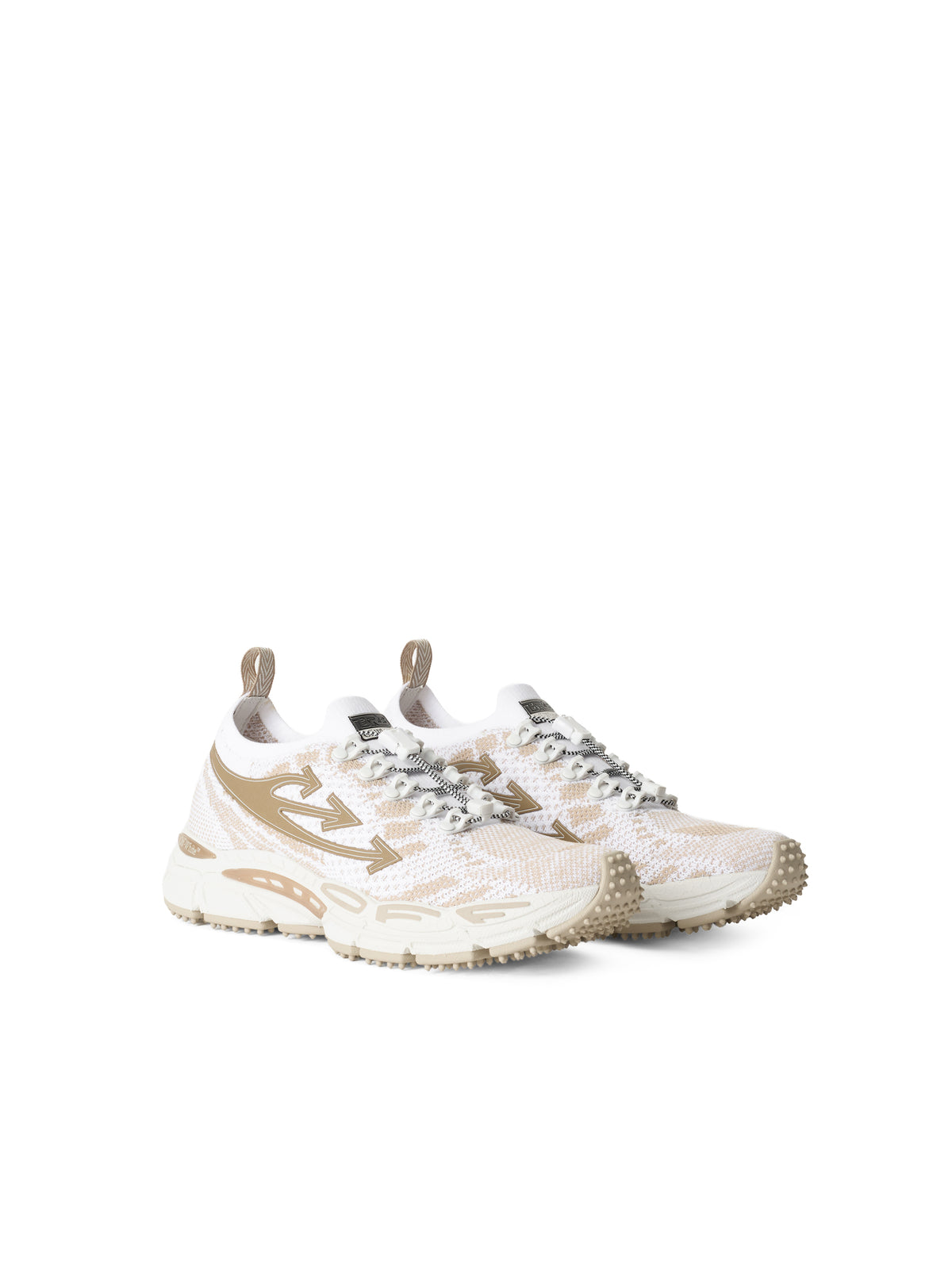 OFF WHITE Be Right Back Knit Sneakers WHITE/BRONZE OF05756210