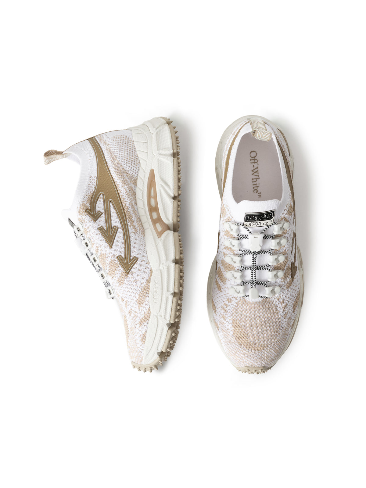 OFF WHITE Be Right Back Knit Sneakers WHITE/BRONZE OF05756210