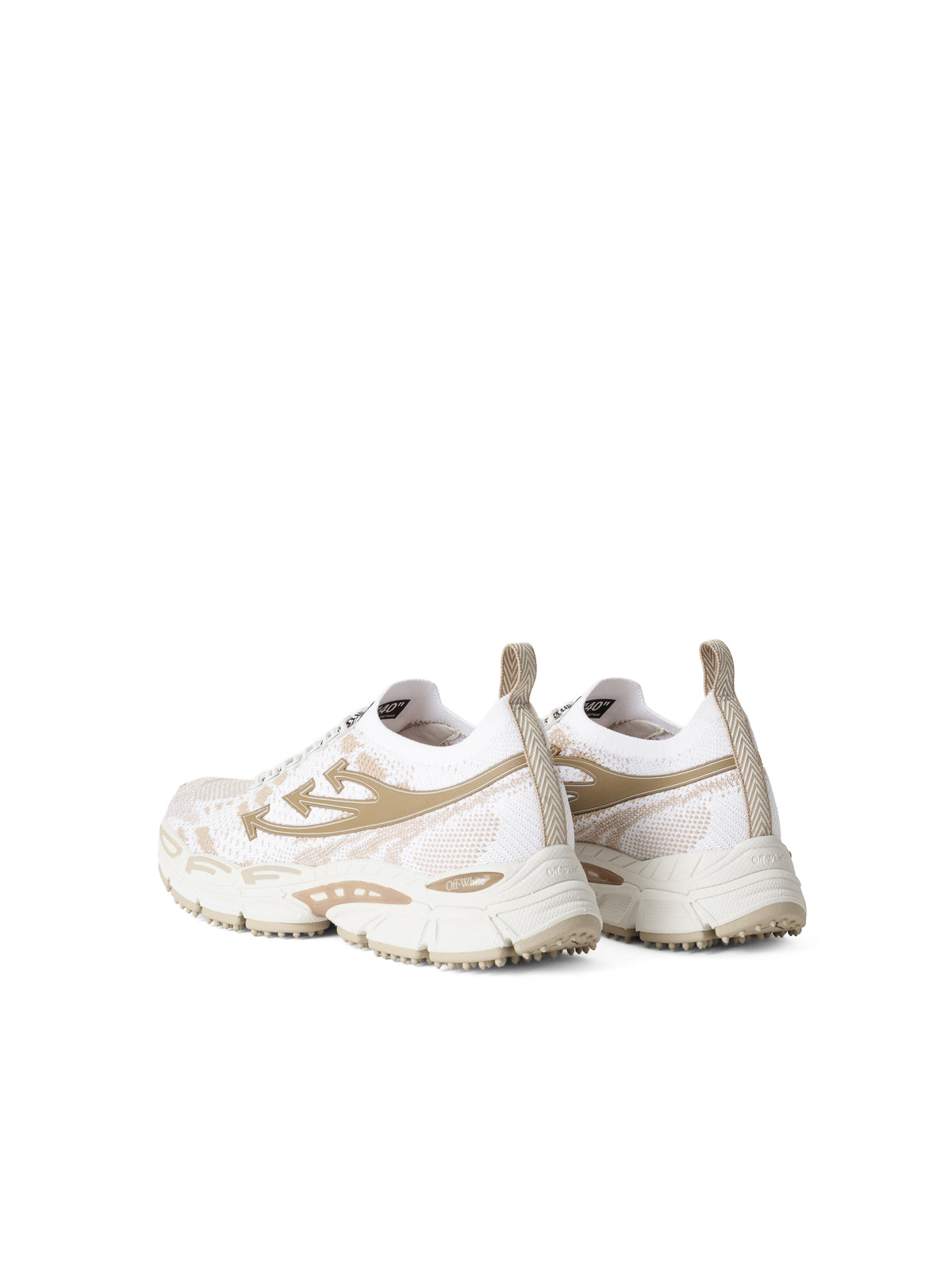 OFF WHITE Be Right Back Knit Sneakers WHITE/BRONZE OF05756210