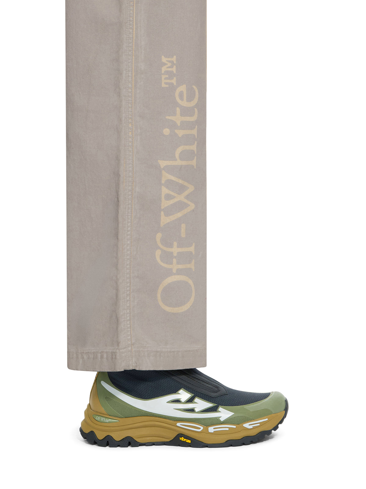 OFF WHITE Be Right Back Trail High Sneakers GREEN/WHITE OF05802310