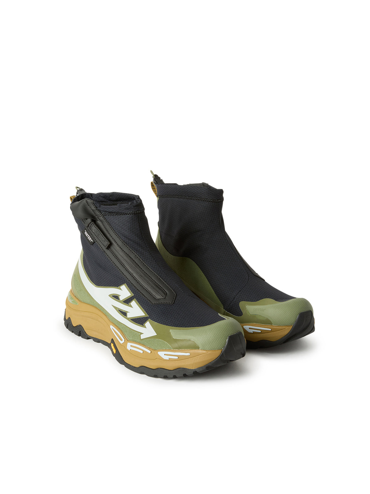 OFF WHITE Be Right Back Trail High Sneakers GREEN/WHITE OF05802310