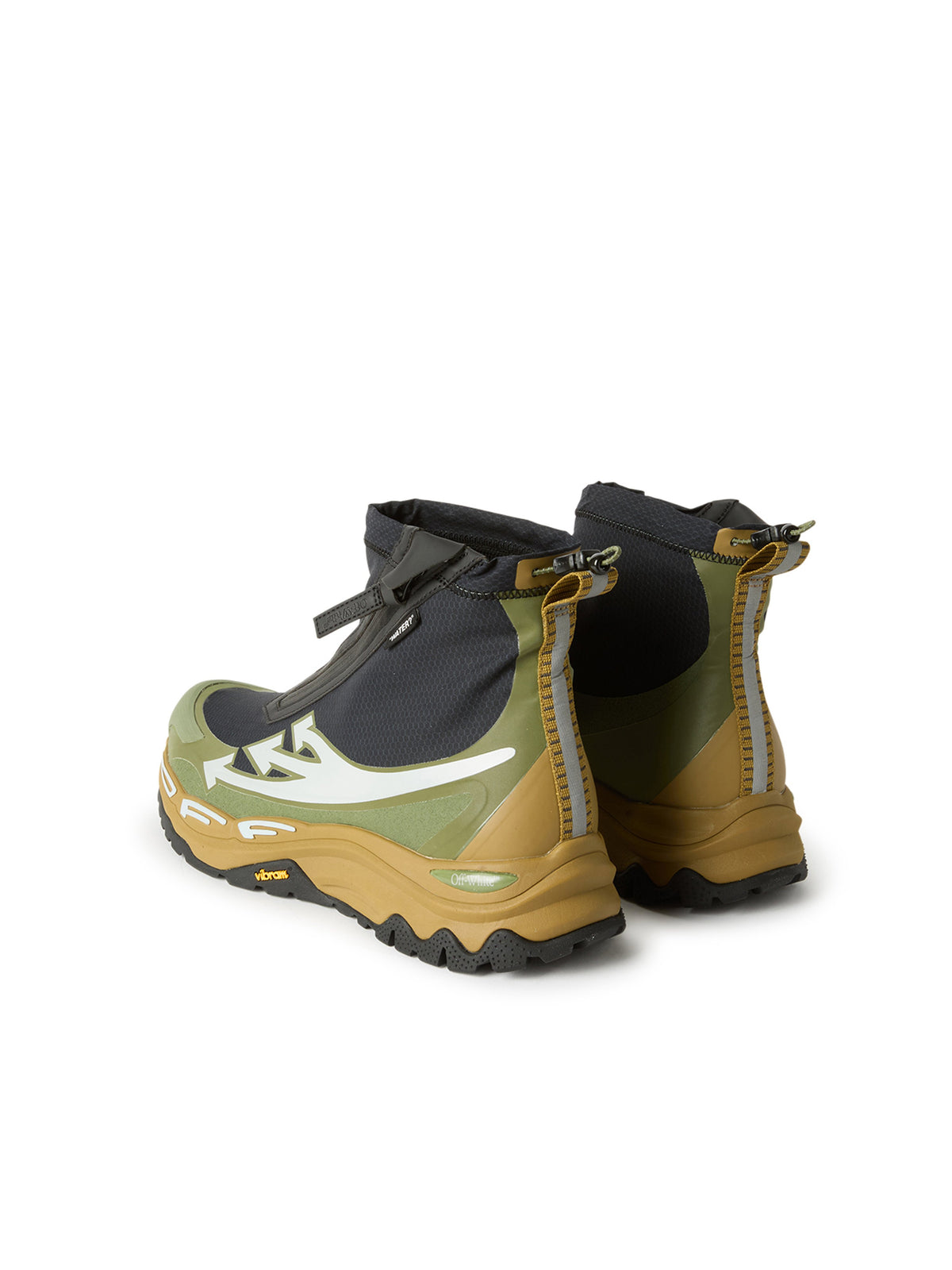 OFF WHITE Be Right Back Trail High Sneakers GREEN/WHITE OF05802310