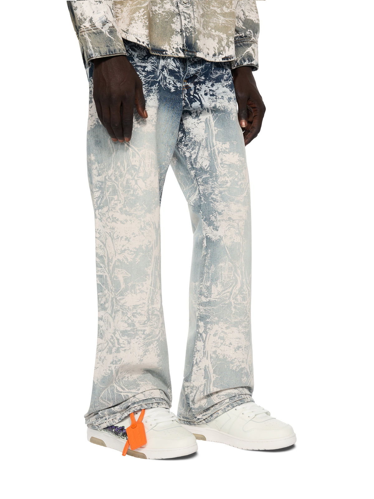 OFF WHITE Out Of Office “For Walking” Art Sneakers WHITE/PURPLE OF06003510