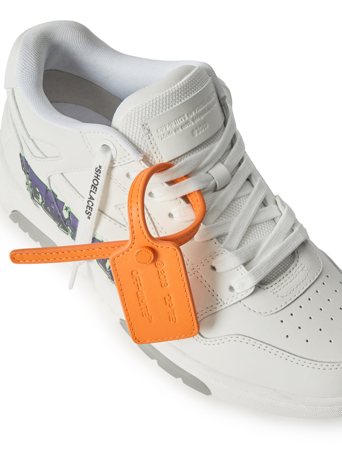 OFF WHITE Out Of Office “For Walking” Art Sneakers WHITE/PURPLE OF06003510