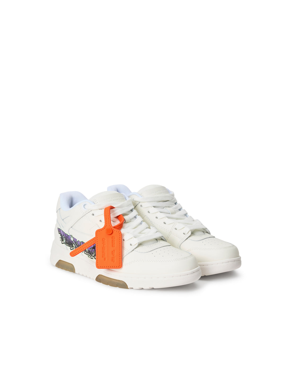 OFF WHITE Out Of Office “For Walking” Art Sneakers WHITE/PURPLE OF06004510